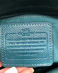 Coach Khaki  And Blue Trim Monogram Canvas Shoulder Bag & Wallet