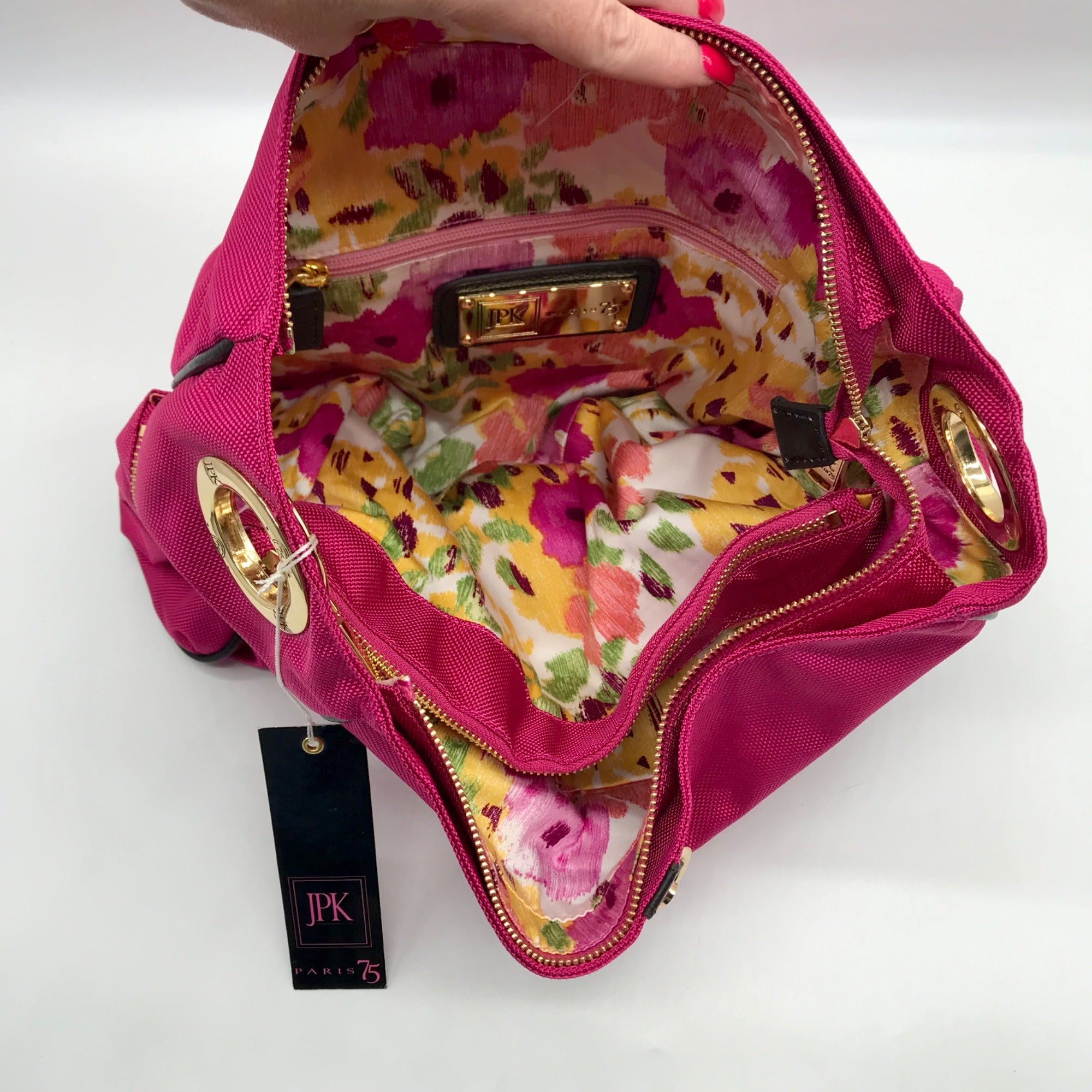 JPK Paris Pink Fabric Hobo Bag