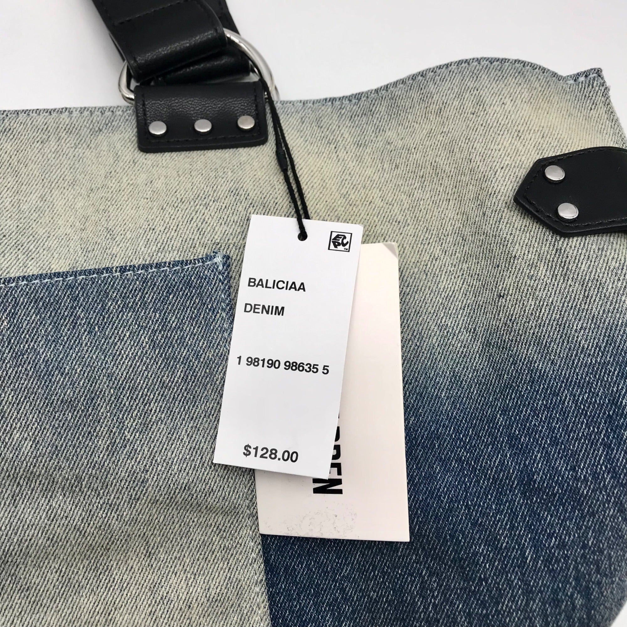 Steve Madden Denim Balisia Tote Bag With Wallet