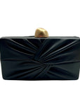 Cult Gaia Lisse Black Fabric Leather Clutch