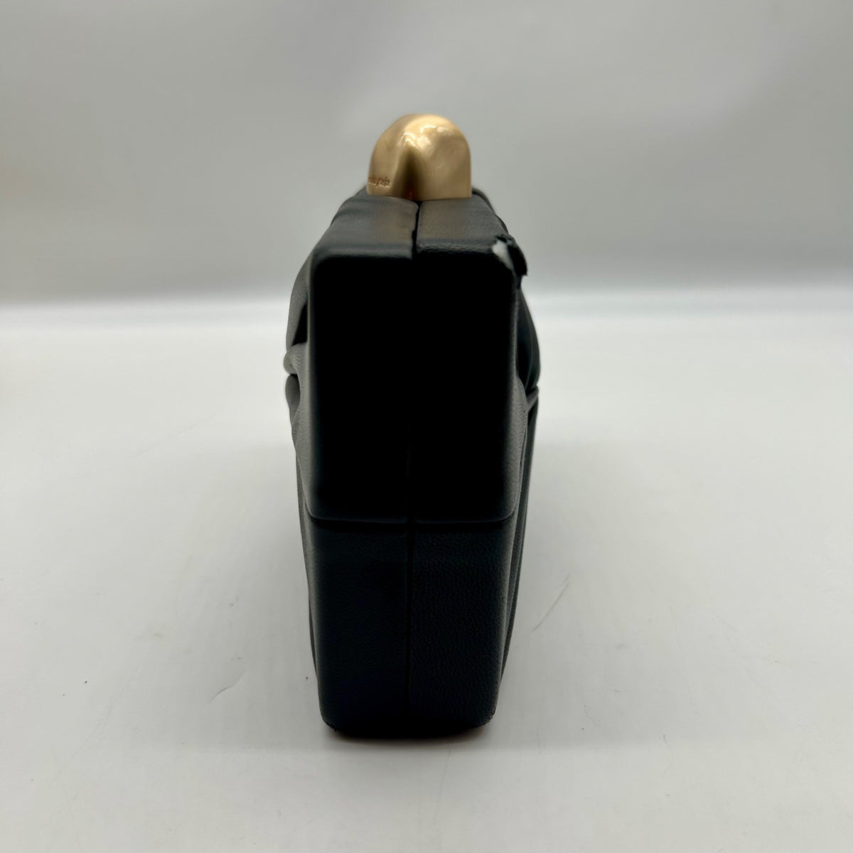 Cult Gaia Lisse Black Fabric Leather Clutch
