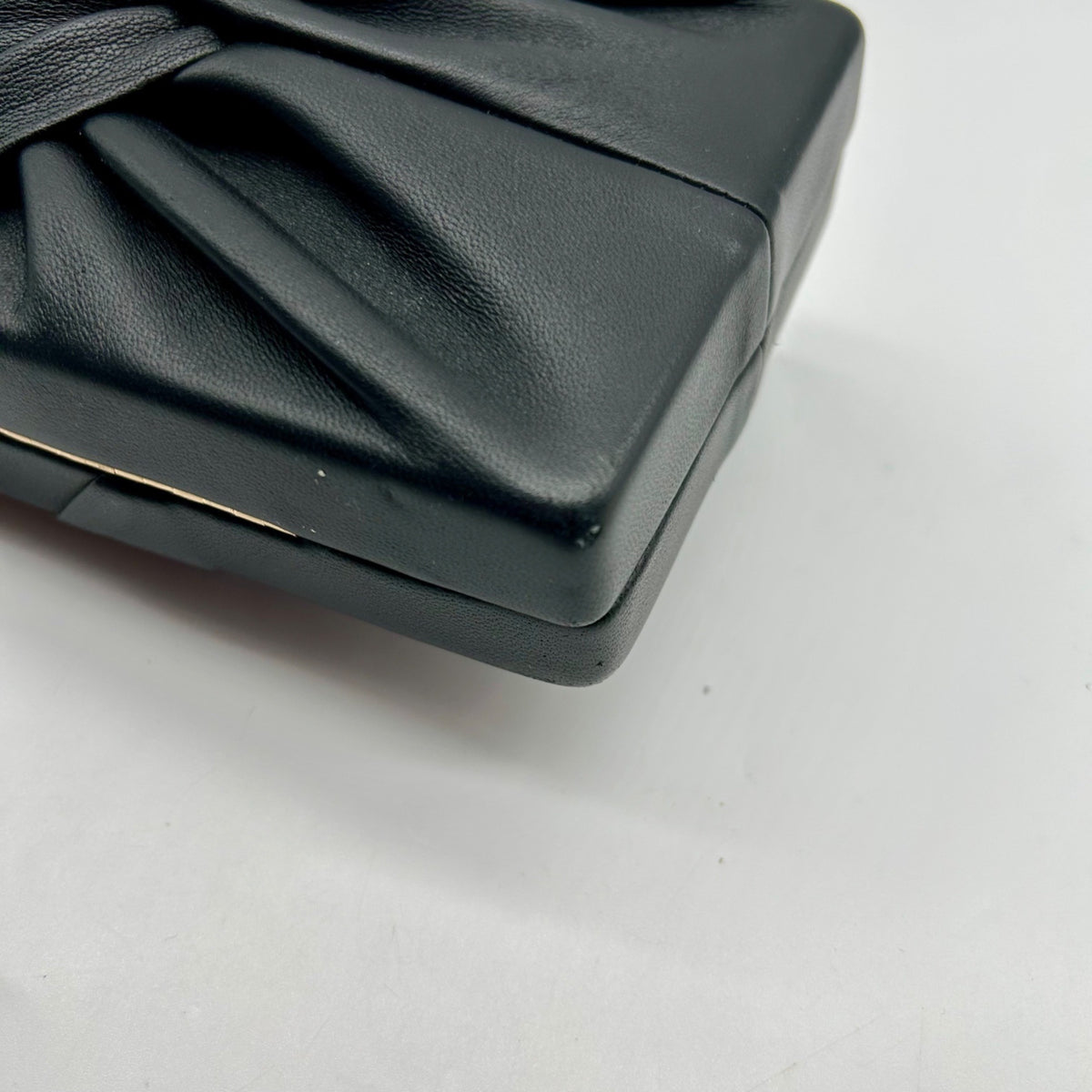Cult Gaia Lisse Black Fabric Leather Clutch