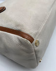 Michael Kors Beige & Brown Leather Margo Satchel