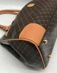 Rioni Brown Canvas Princess Convertible Satchel