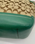 Coach Park Green Canvas Park Signature Carrie Tote