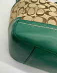 Coach Park Green Canvas Park Signature Carrie Tote