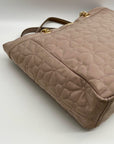 Kate Spade Beige Polyester Flower Quilted Fabric Madium Tote Bag