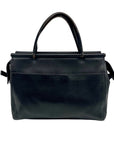 Coach Black Leather Satchel Tote Bag 9182