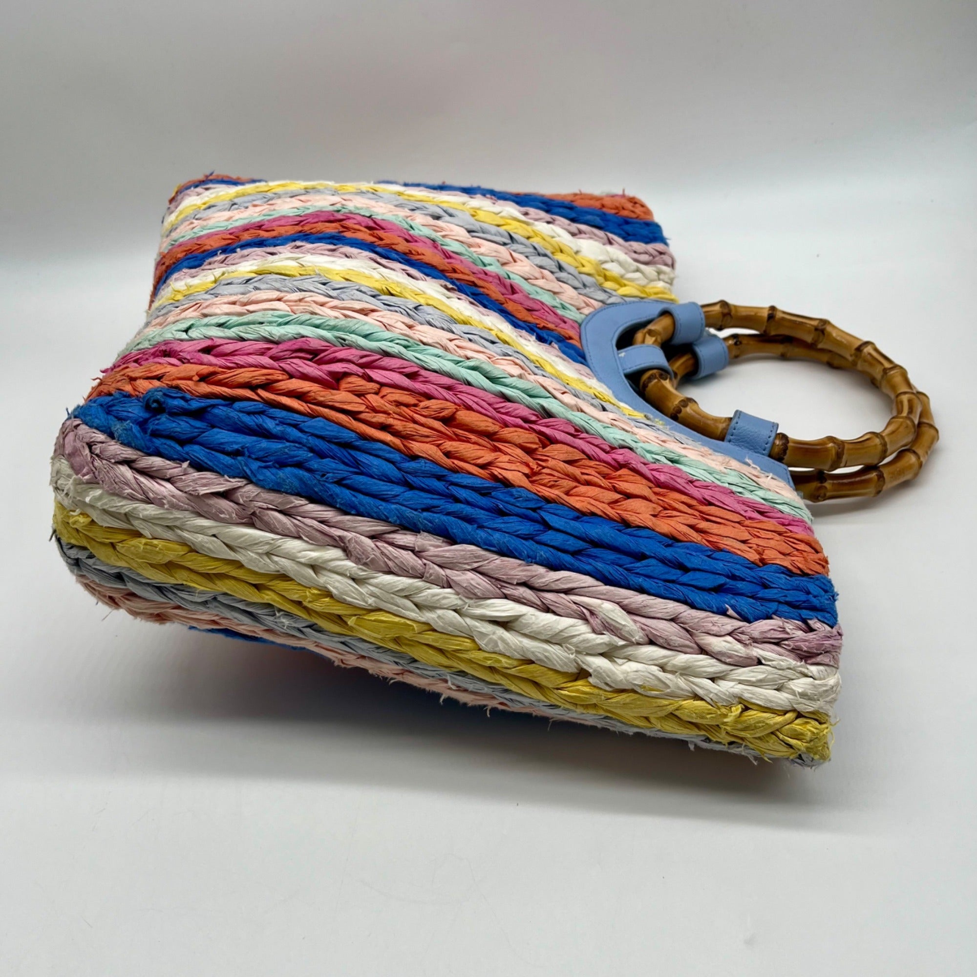 Talbots Multi-Color Straw Tote Bag