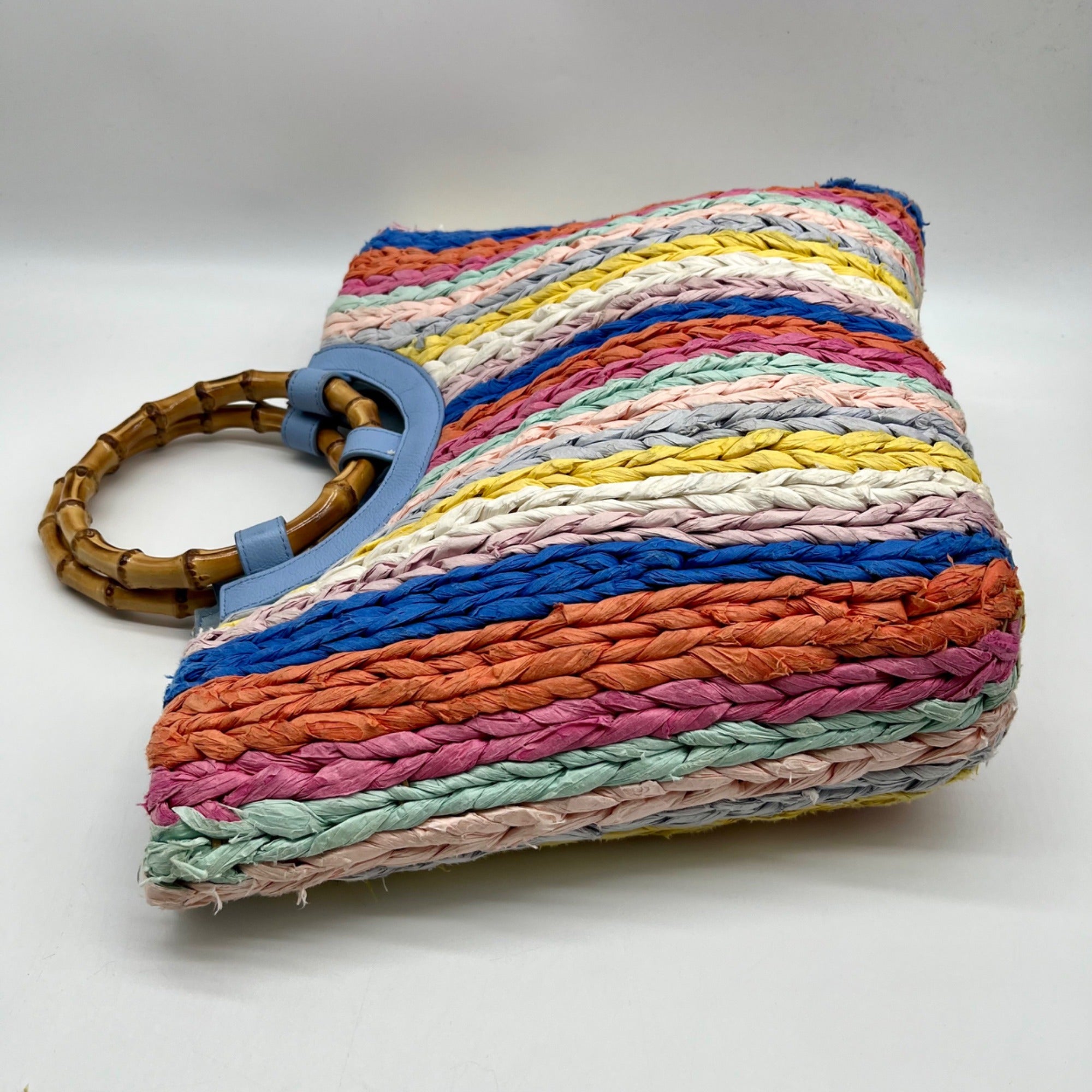Talbots Multi-Color Straw Tote Bag