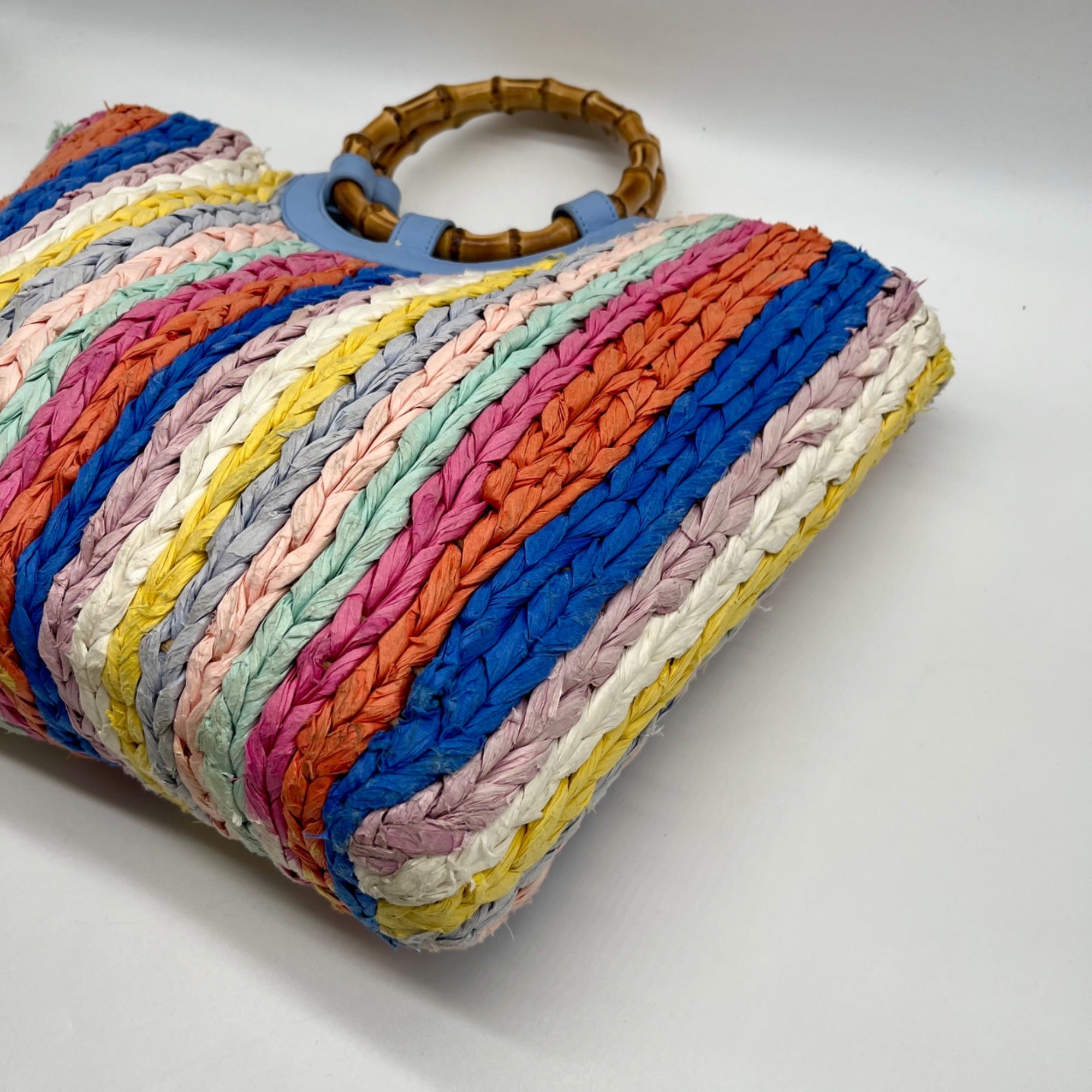 Talbots Multi-Color Straw Tote Bag