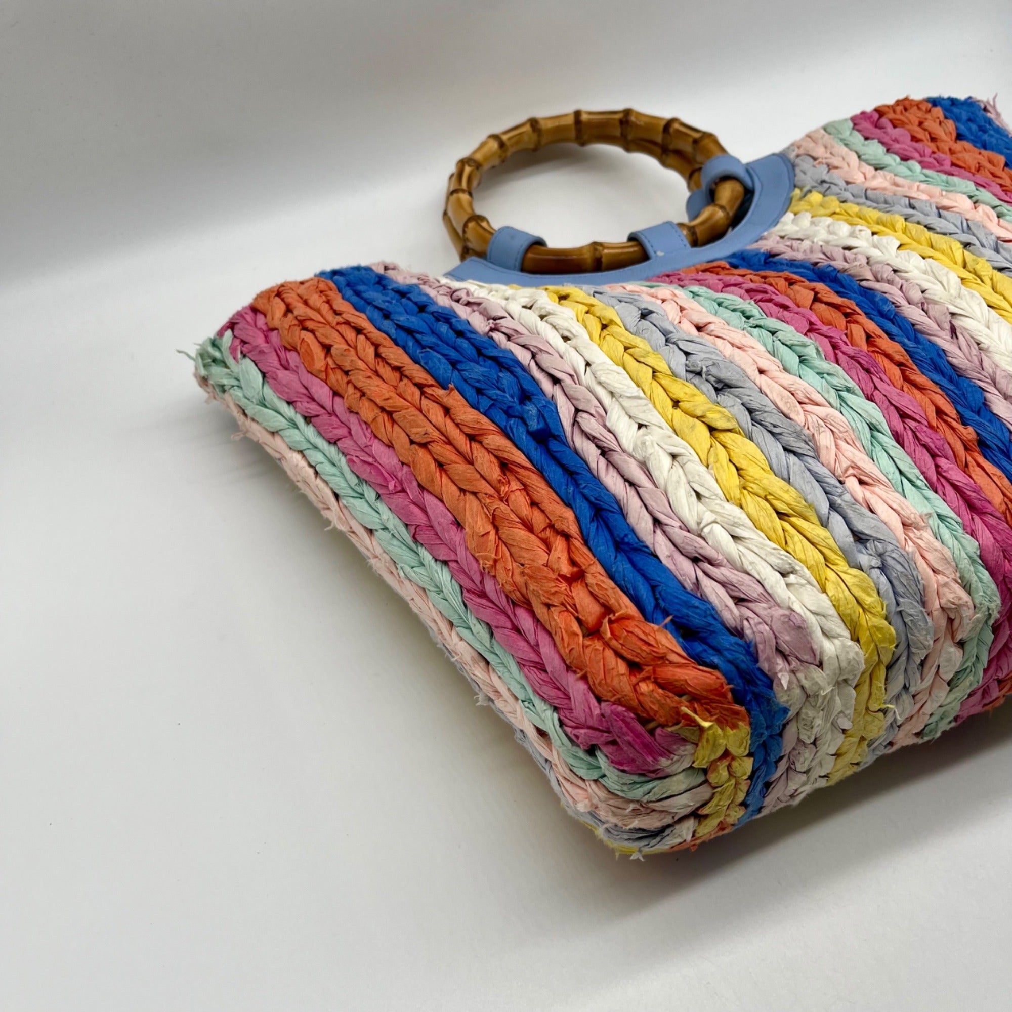 Talbots Multi-Color Straw Tote Bag