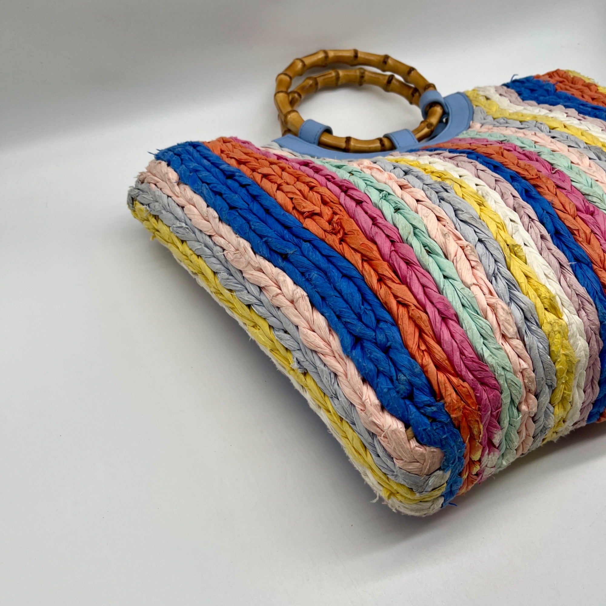 Talbots Multi-Color Straw Tote Bag