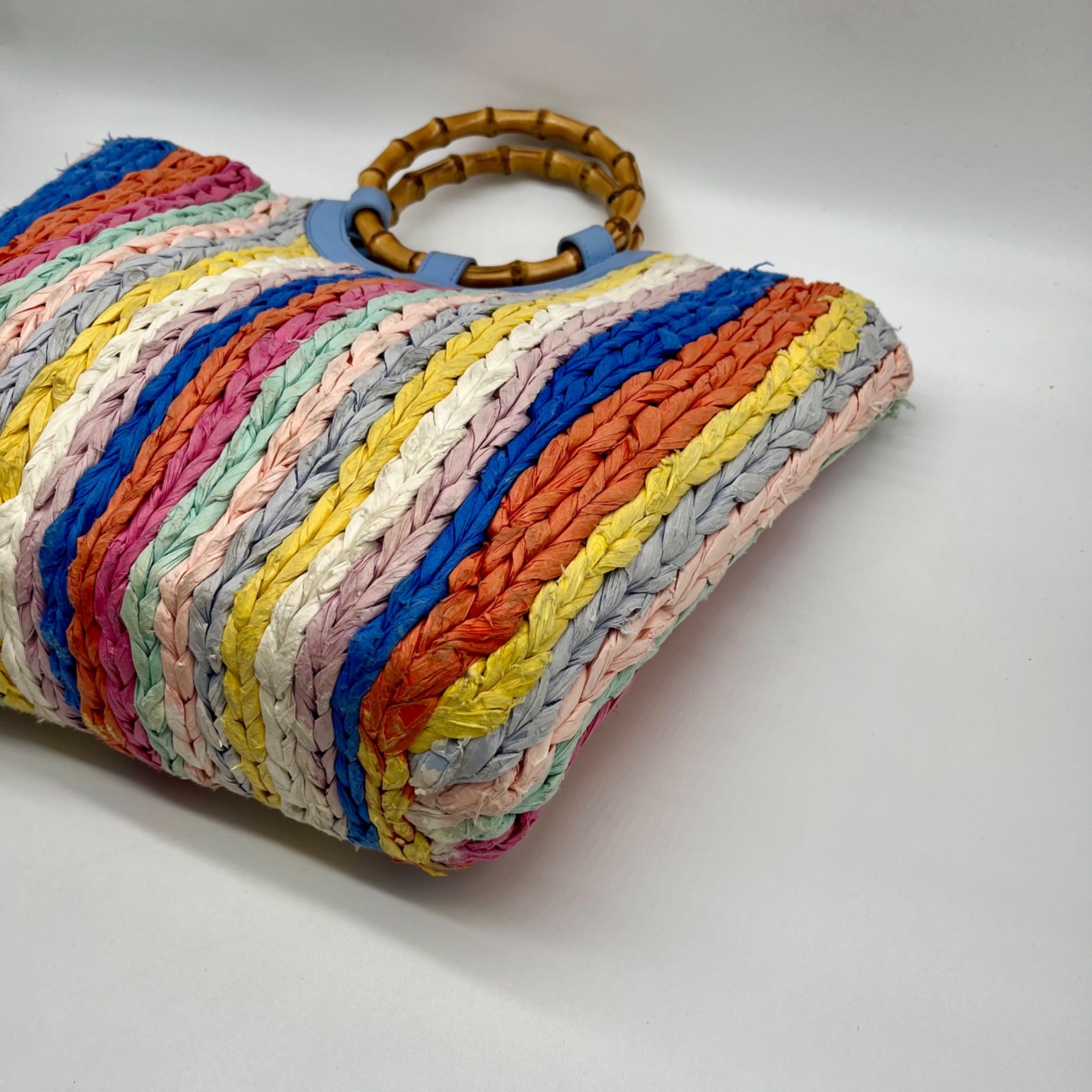 Talbots Multi-Color Straw Tote Bag