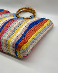 Talbots Multi-Color Straw Tote Bag