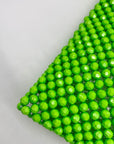 MMS Brands Green Handmade Beaded Tote Bag
