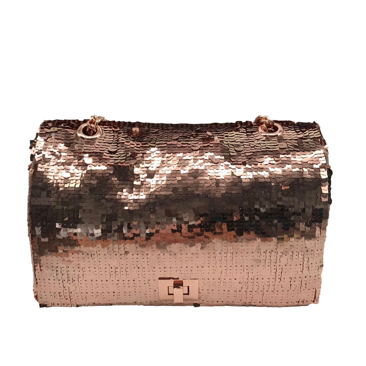 I.N.C. International Concepts Rose Gold Ajae Soft Sequin Top Handle Bag