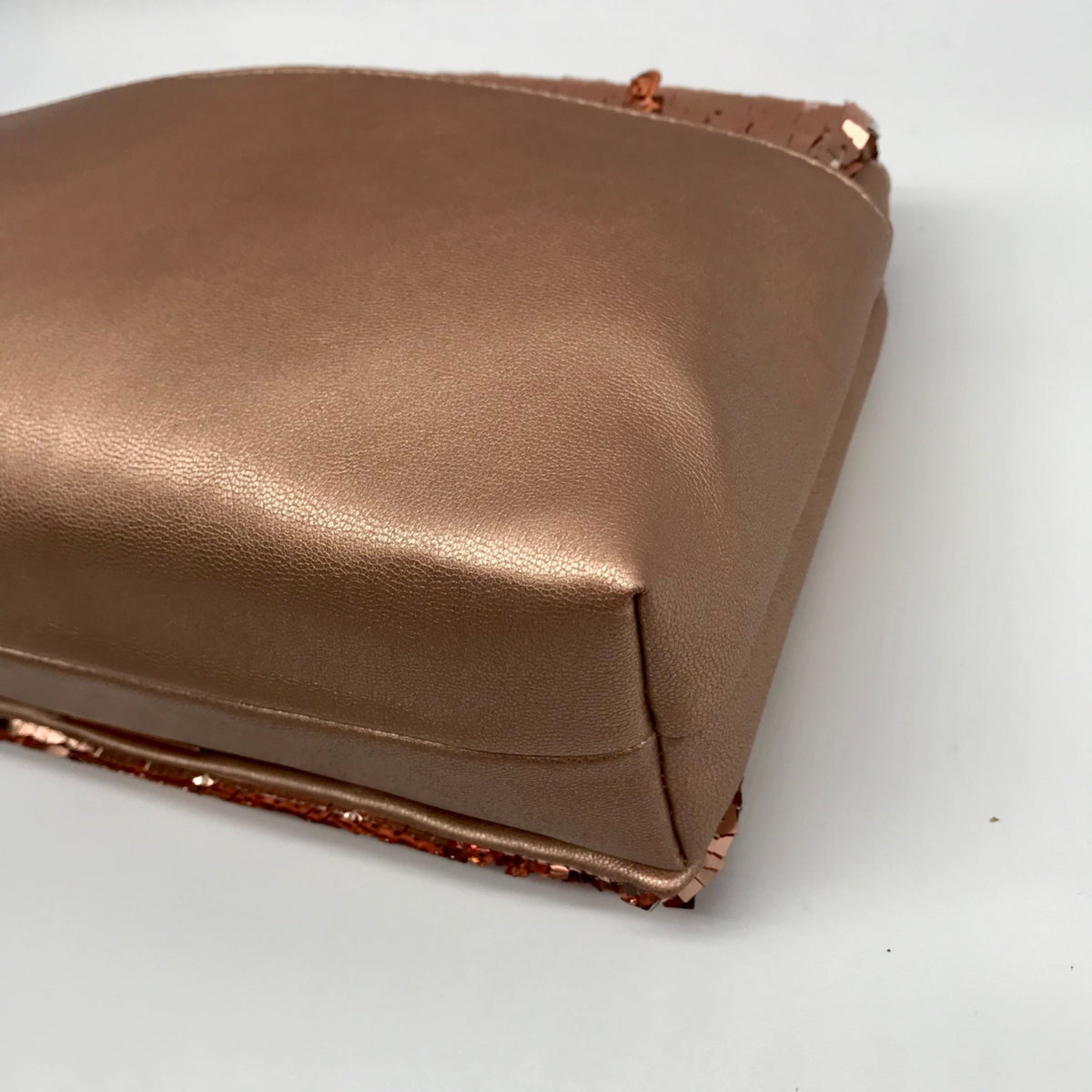 I.N.C. International Concepts Rose Gold Ajae Soft Sequin Top Handle Bag