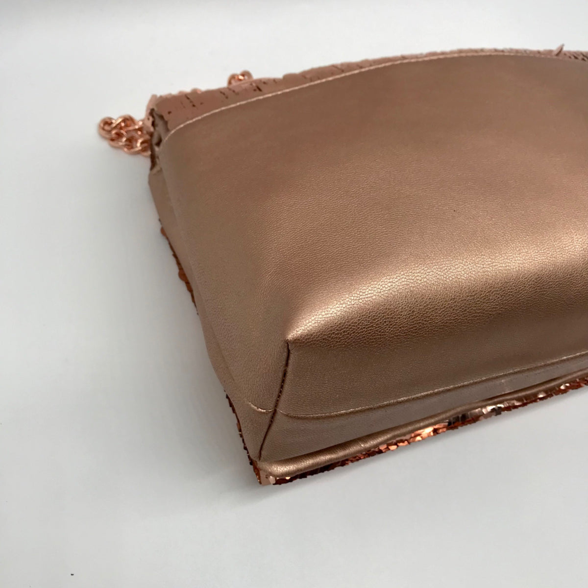 I.N.C. International Concepts Rose Gold Ajae Soft Sequin Top Handle Bag