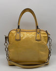 Coach Kristin Yellow Patent Leather Satchel Shoulder Bag 16016