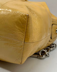 Coach Kristin Yellow Patent Leather Satchel Shoulder Bag 16016