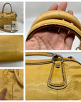 Coach Kristin Yellow Patent Leather Satchel Shoulder Bag 16016