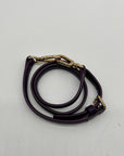 Tory Burch Purple Pebbled Leather Reversible Shoulder Bag