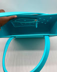 Bogg Bag Turquoise Synthetic Waterproof Tote Bag