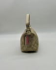 Coach Legacy Beige Canvas Signature Stripe Top Handle Bag