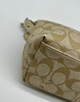 Coach Legacy Beige Canvas Signature Stripe Top Handle Bag