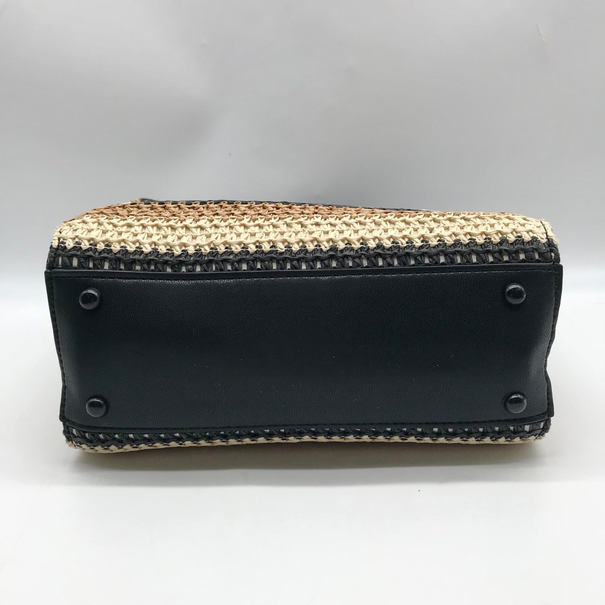 Steve Madden Beige Raffia Bflores Mini Tote With Wallet