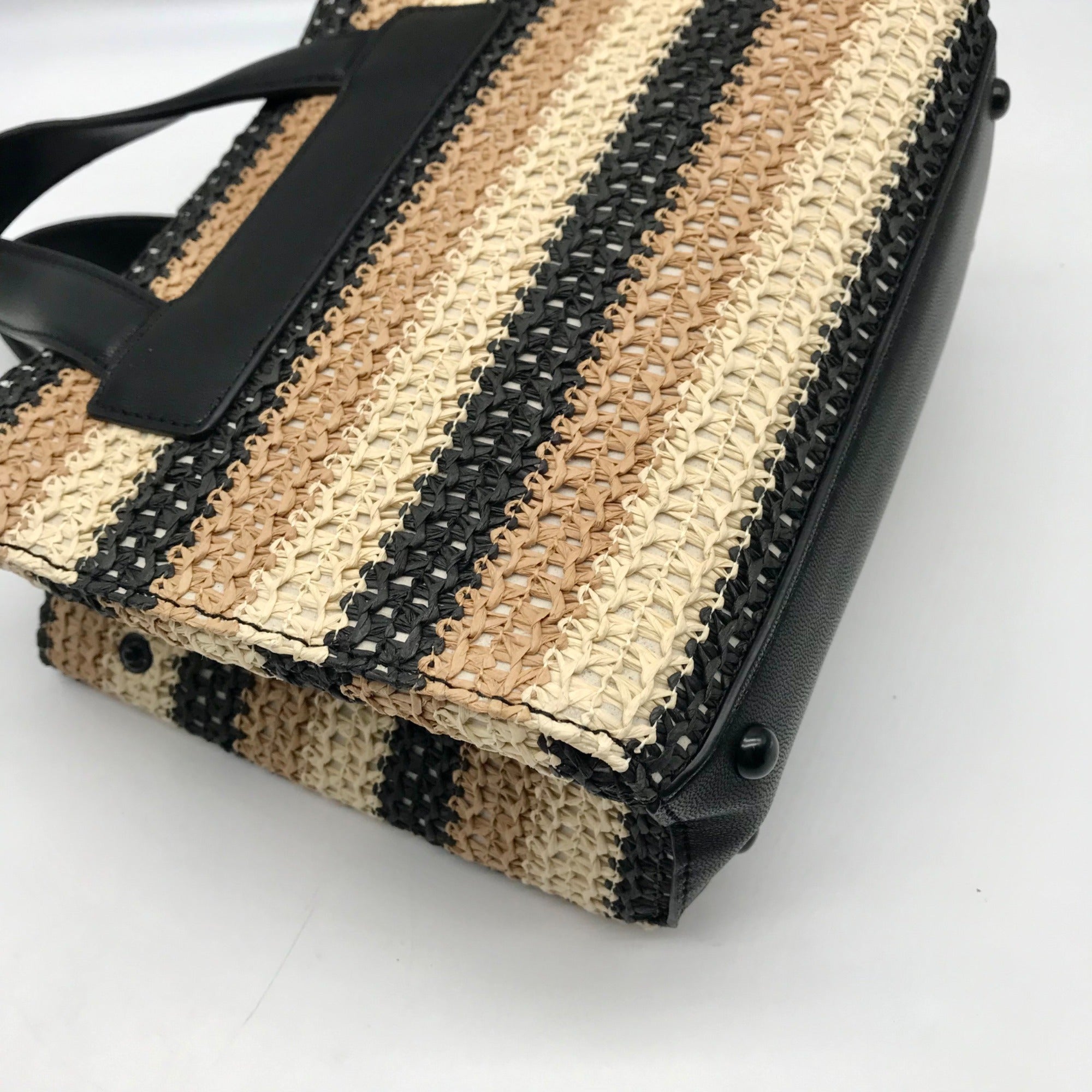 Steve Madden Beige Raffia Bflores Mini Tote With Wallet