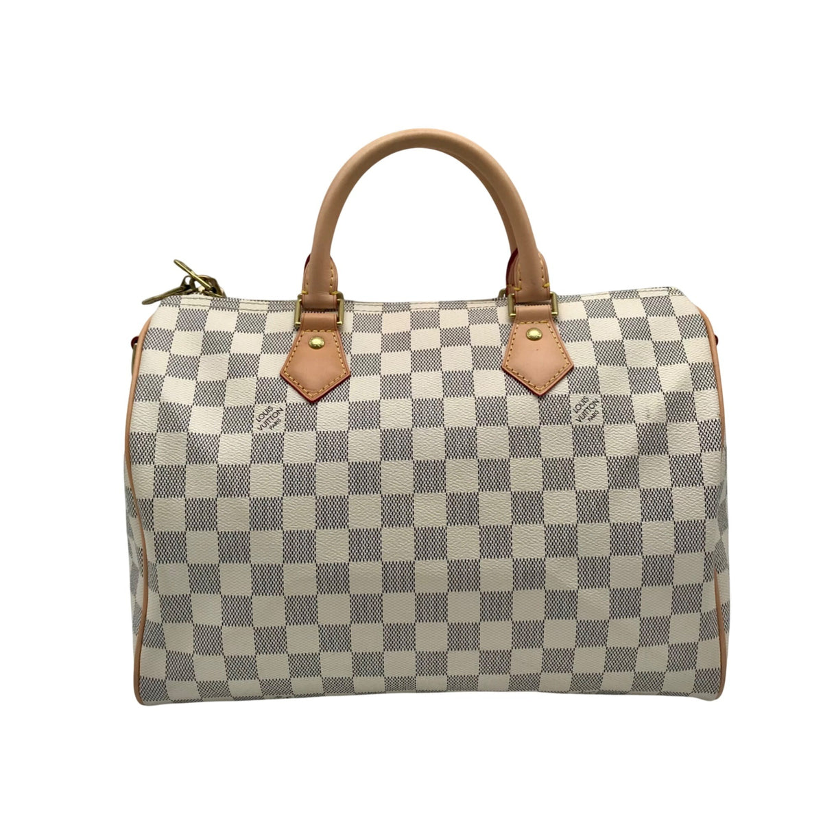 Louis Vuitton White Leather Speedy Bandouliere 30 Shoulder Bag