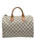 Louis Vuitton White Leather Speedy Bandouliere 30 Shoulder Bag
