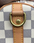 Louis Vuitton White Leather Speedy Bandouliere 30 Shoulder Bag