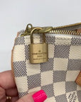 Louis Vuitton White Leather Speedy Bandouliere 30 Shoulder Bag