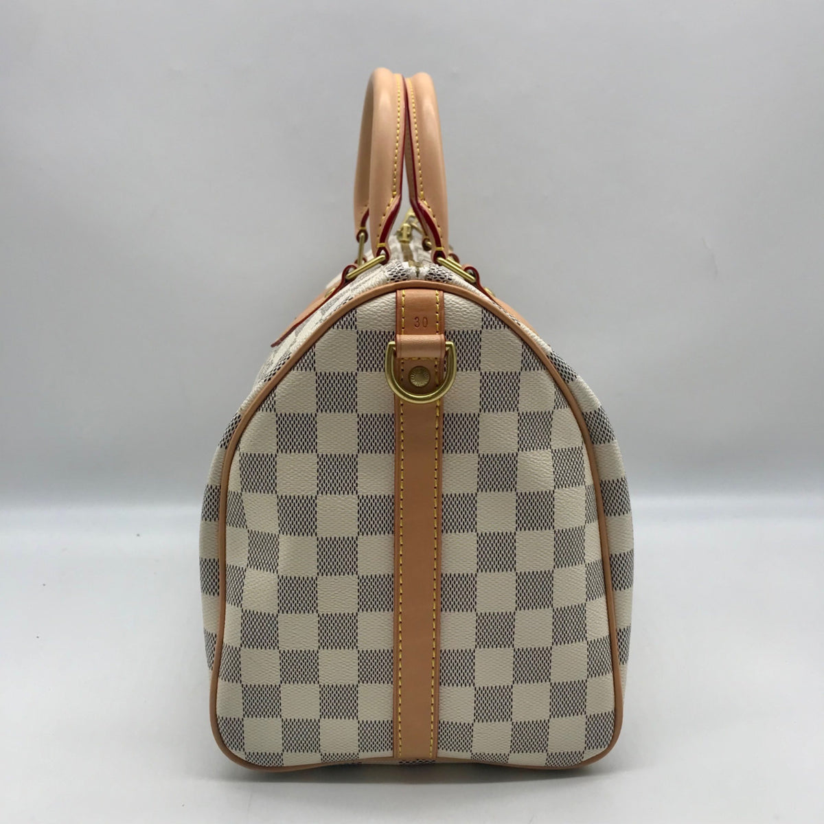 Louis Vuitton White Leather Speedy Bandouliere 30 Shoulder Bag