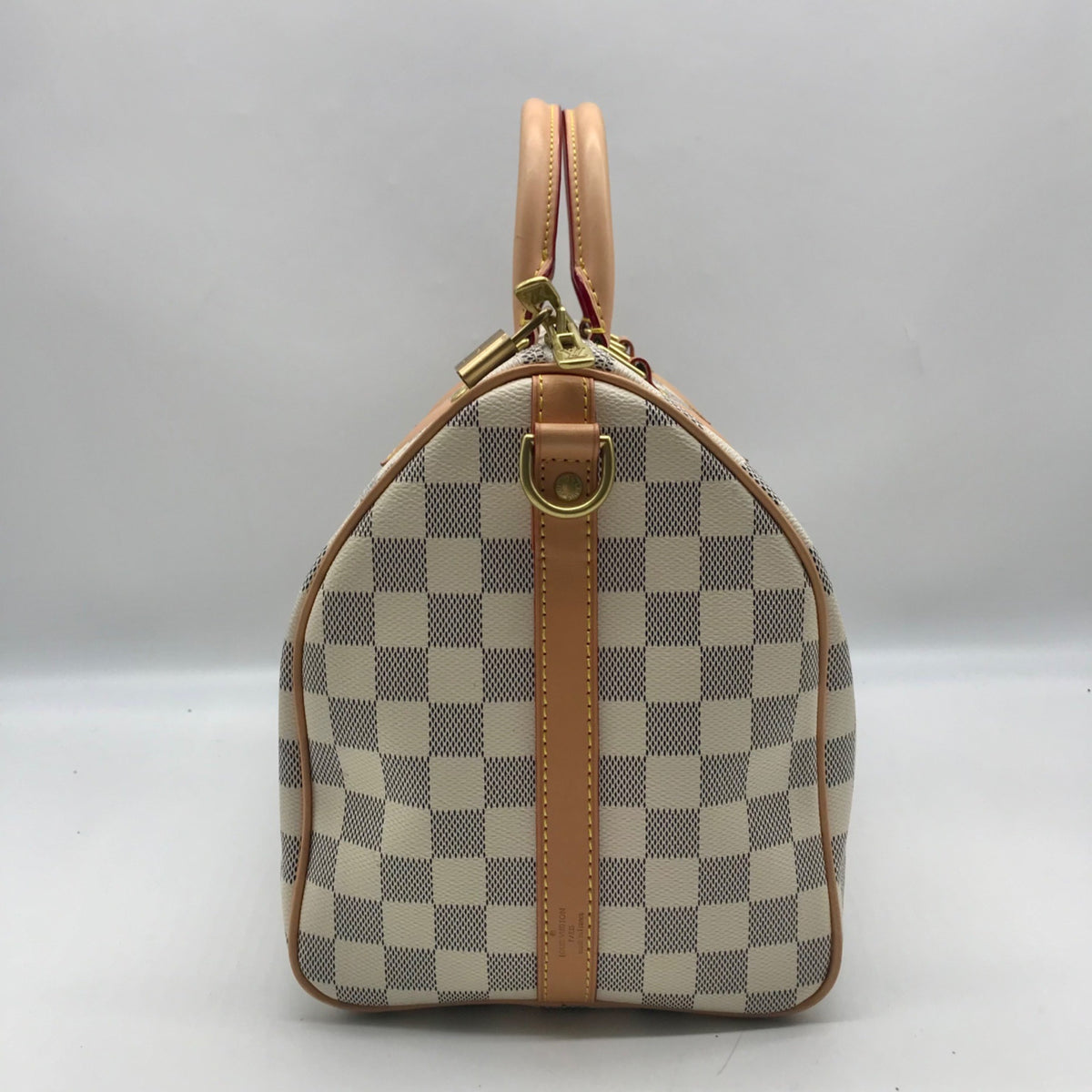 Louis Vuitton White Leather Speedy Bandouliere 30 Shoulder Bag
