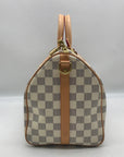Louis Vuitton White Leather Speedy Bandouliere 30 Shoulder Bag