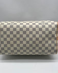 Louis Vuitton White Leather Speedy Bandouliere 30 Shoulder Bag