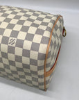 Louis Vuitton White Leather Speedy Bandouliere 30 Shoulder Bag