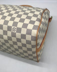 Louis Vuitton White Leather Speedy Bandouliere 30 Shoulder Bag