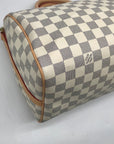 Louis Vuitton White Leather Speedy Bandouliere 30 Shoulder Bag
