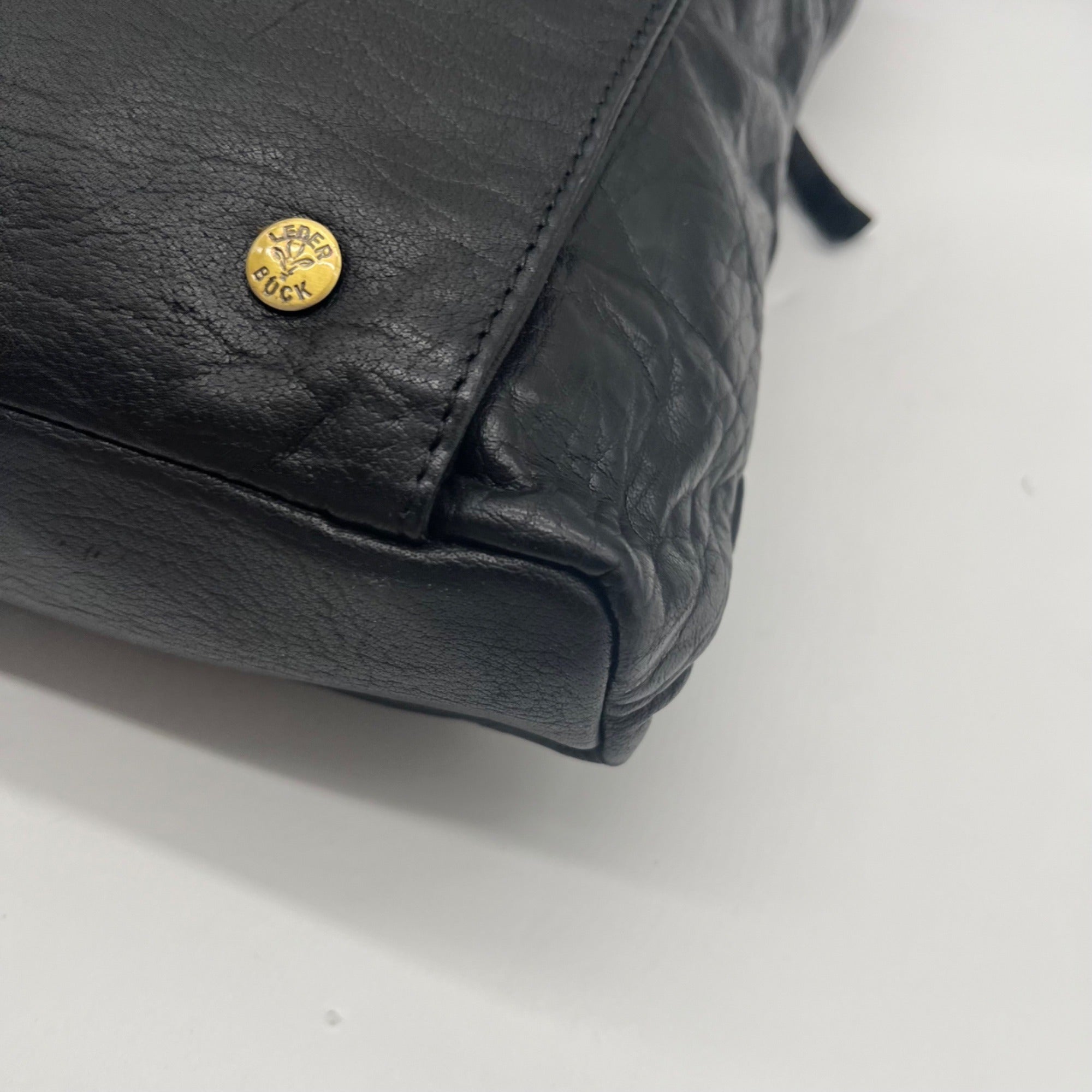 Leder Buck FatFace Ava Black Backpack