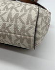 Michael Kors Cream Coated Canvas Jet Set Crossbody