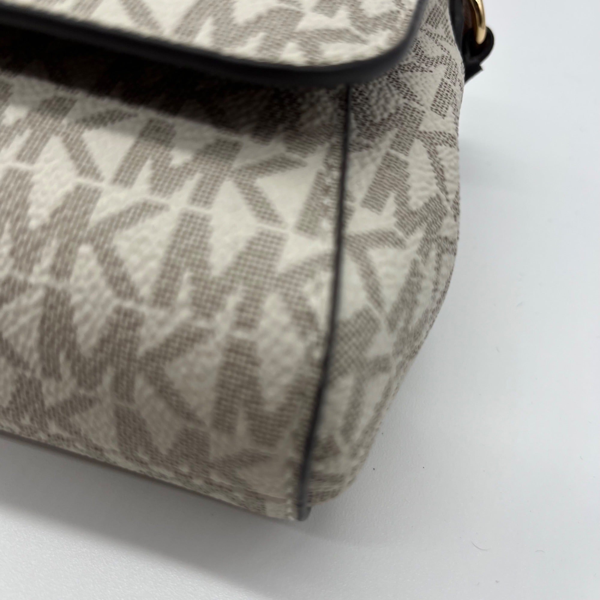 Michael Kors Cream Coated Canvas Jet Set Crossbody