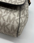 Michael Kors Cream Coated Canvas Jet Set Crossbody
