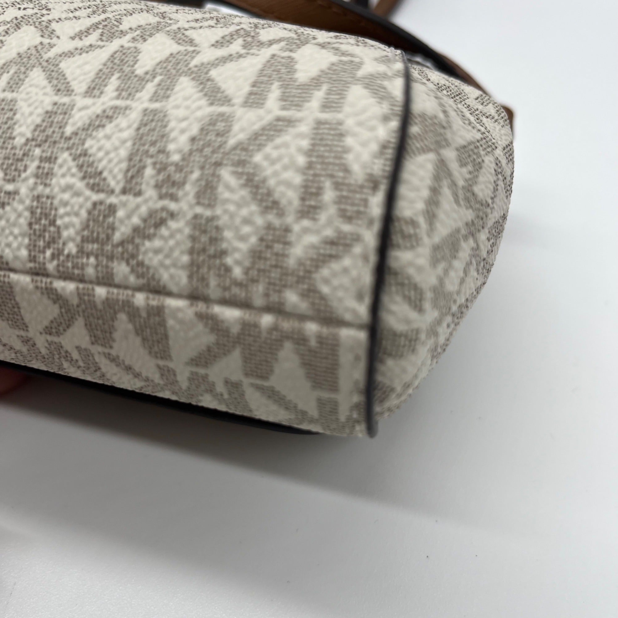 Michael Kors Cream Coated Canvas Jet Set Crossbody