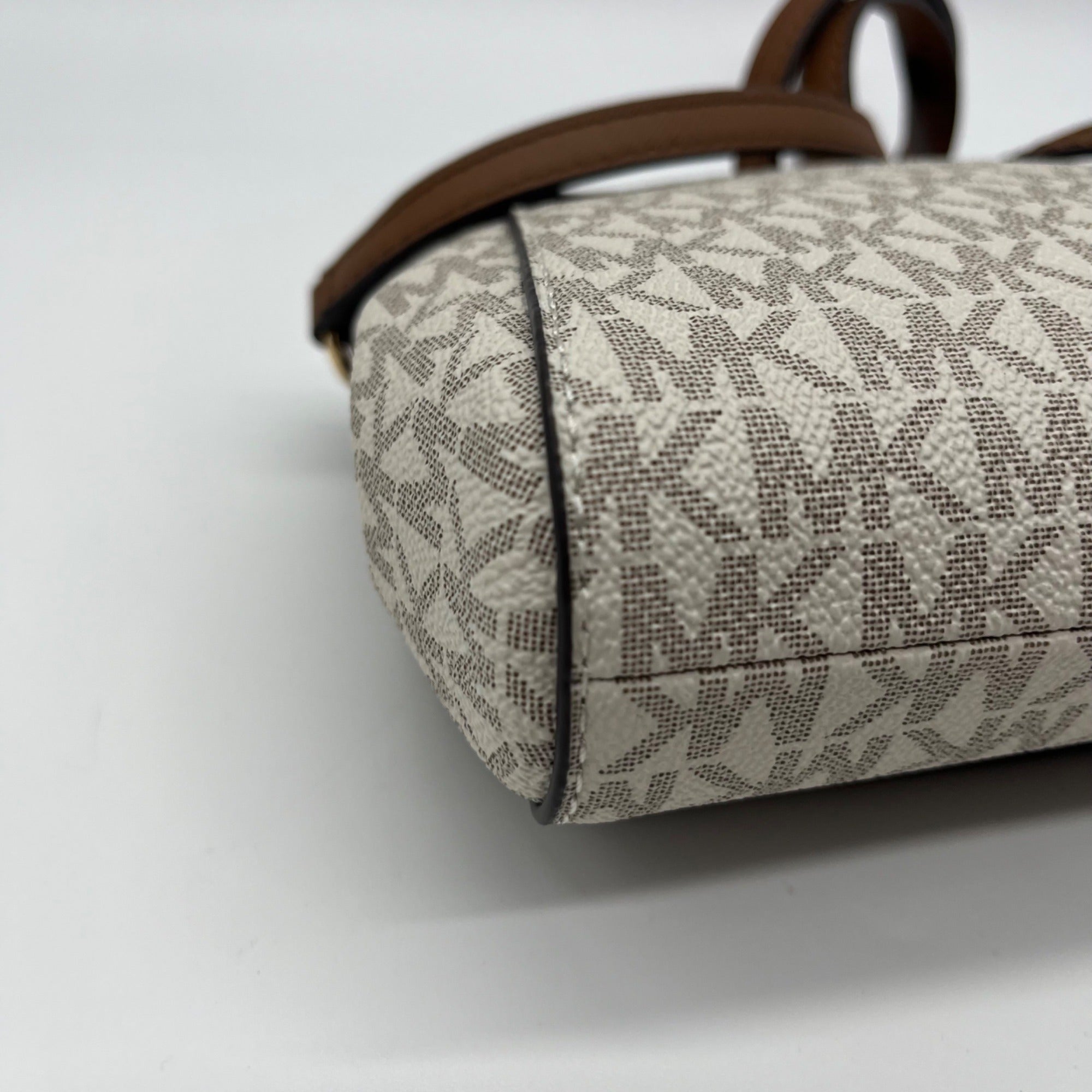 Michael Kors Cream Coated Canvas Jet Set Crossbody