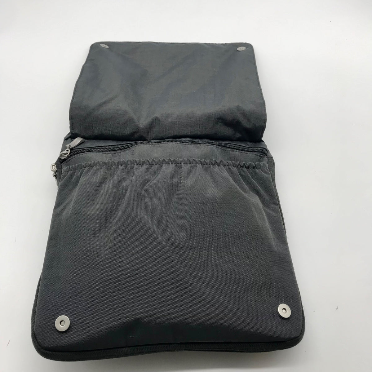 Baggallini Gray Nylon North South Crossbody